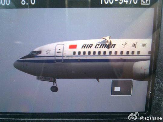 网传一客机降落虹桥机场时遭鸟击 国航否认