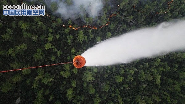 飞龙通航米26直升机在东北林区灭火再立新功