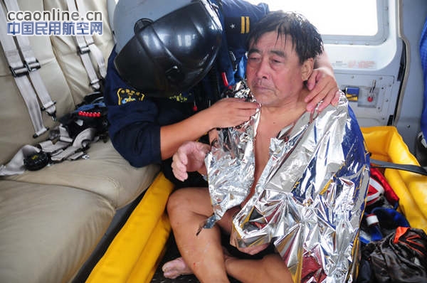 北一飞出动两架直升机搜救东营翻船落海渔民