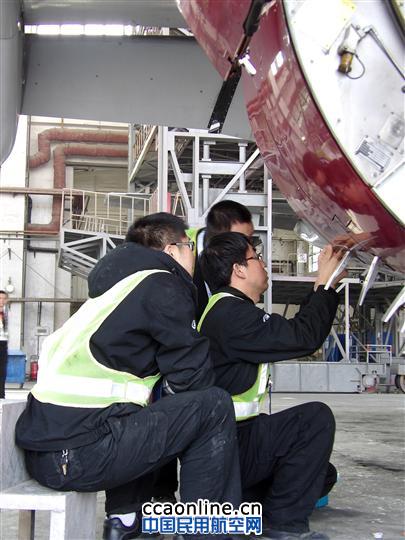 东航西安维修基地完成吉祥航空飞机3C检工作