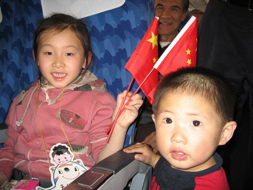 南航乌鲁木齐-广州CZ6887 空中祝福祖国