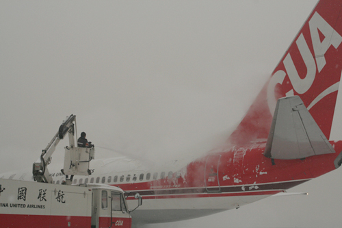 京城降瑞雪 中国联合航空公司从容应对保航班