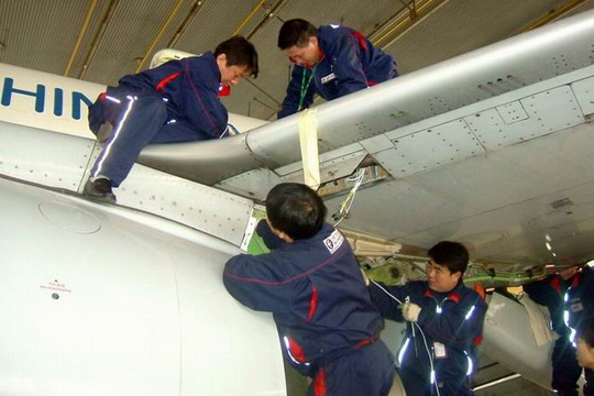 记东航山西飞机维修部定检车间机外工段班组