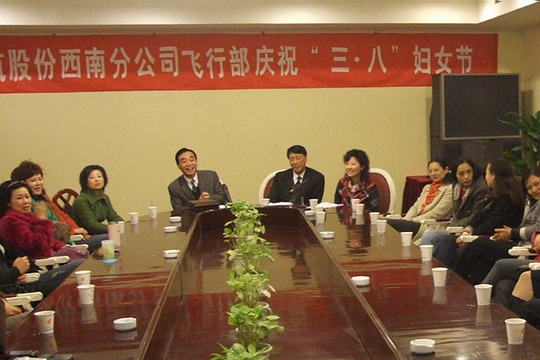 国航西南分公司飞行部举行三八节表彰座谈会