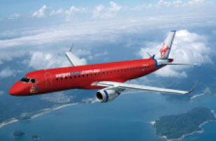 巴西航空工业再获维珍蓝航空6架飞机确认订单