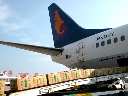 海口美兰国际机场出港货物鲜活类约占5成