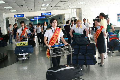 天津滨海国际机场迎奥运保障工作14日下午启动