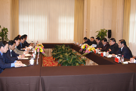 宁波市王勇副市长会见民航局副局长李健一行
