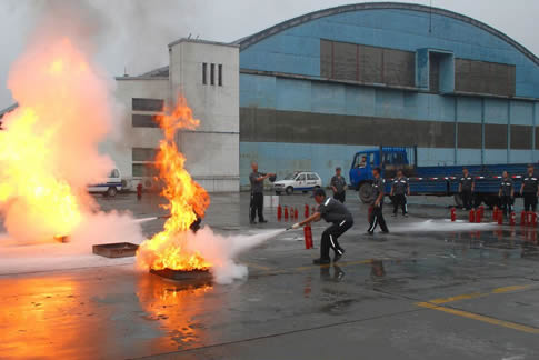 国航成都维修基地大修部保奥运消防大演练