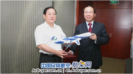 中国建筑工程总公司总经理易军访问中国商飞