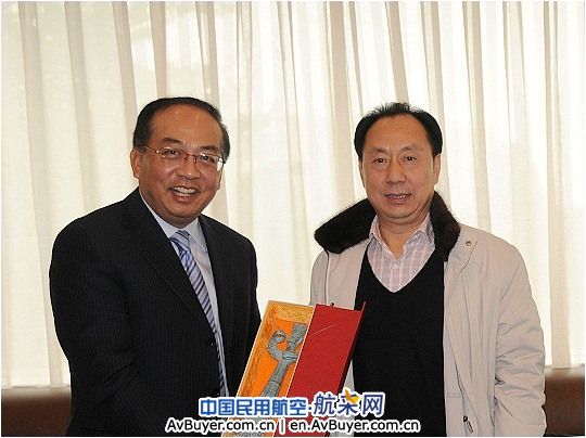 民航飞院校长郑孝雍会见德事隆中国总裁林明扬