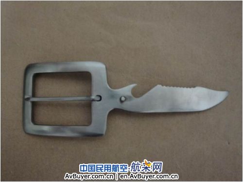 海航机场集团海口美兰国际机场查获皮带式刀具