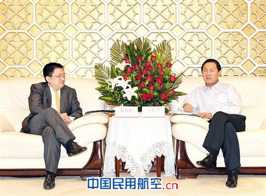 河北航空王社平董事长会见高盛高华证券公司领导