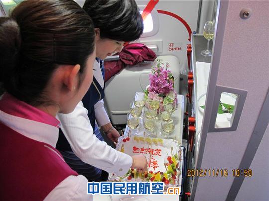 蛋糕 南航河南分公司双机长运送十八大代表返豫