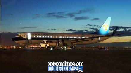 第三架全新波音737-800在新疆的第一个夜晚