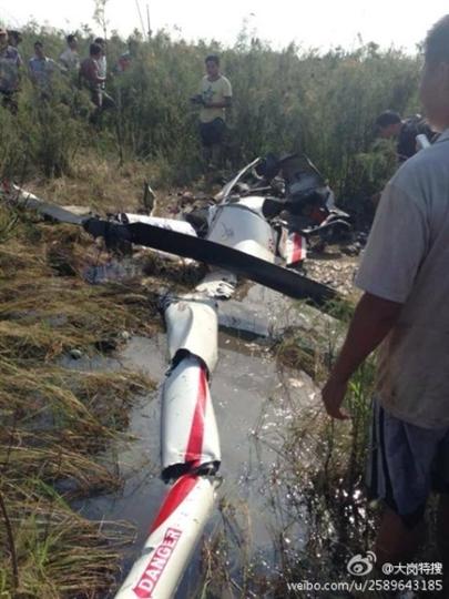 广州南沙一架民用直升机坠毁 机上2人身亡