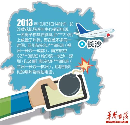 长沙机场4航班同遭炸弹威胁 涉事男子获刑2年