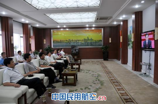 安徽机场集团组织收看庆祝党成立90周年大会实况