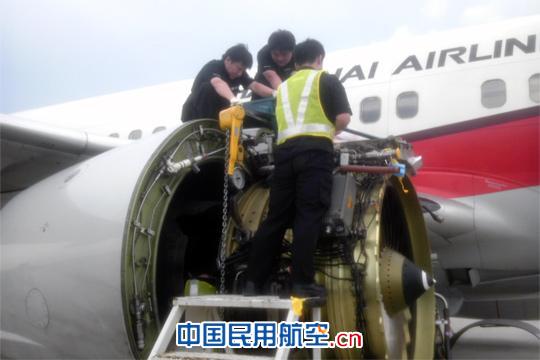 东航浦东维修基地紧急保障萧山机场飞机换发